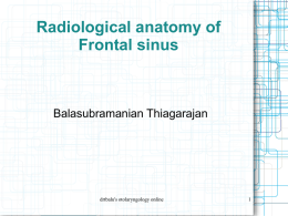 Radiological anatomy of Frontal sinus