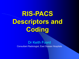 RIS Coding - UK Imaging Informatics Group >> Welcome