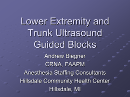 Ultrasound Upper Extremity Regional Anesthesia
