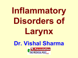 Inflammatory disorders of larynx