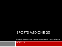 Sports Medicine 20 - Salisbury Composite High School