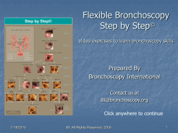 Flexible Bronchoscopy Step by Step