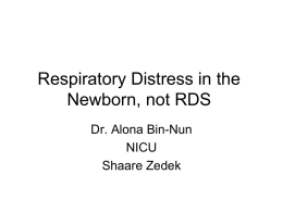 Respiratory Distress in the Newborn