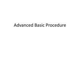 Advanced Basic Procedure - American Optometric Association