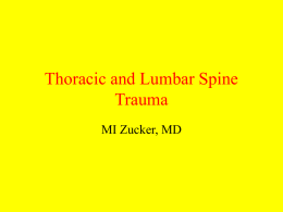 Thoracic and Lumbar Spine Trauma