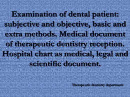 01. Examination of dental patient