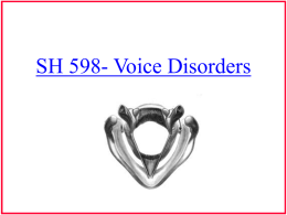CDS 560- Voice Disorders Instructor