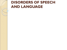 speech disorders