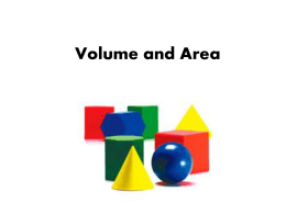 Volume and Area