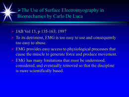 The Use of Surface Electromyography in Biomechanics by Carlo De