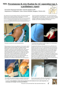 Percutaneous K-wire fixation for AC separation type 3
