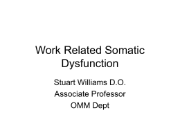 Work Related Somatic Dysfunction