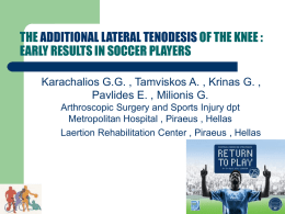 THE ADDITIONAL LATERAL TENODESIS OF THE KNEE