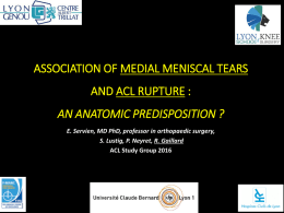 association of medial meniscal tears and acl acute rupture