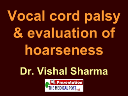Vocal cord Paralysis