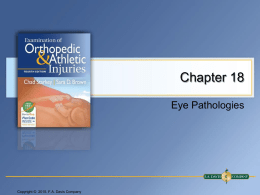 Chapter 18 - Eye Pathologiesx