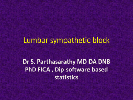 Lumbar sympathetic block mgmc 1