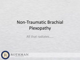 Brachial plexopathy