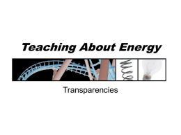 Teaching About Energy  - American Association of