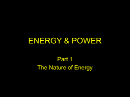 ENERGY & POWER