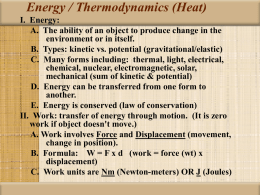 Energy / Thermodynamics (Heat)