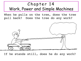 Ch 14 Work, Power and Simple Machines
