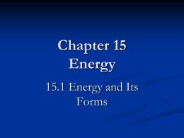 Chapter 15 Power Point Notes