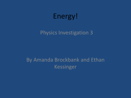 Energy! - amandabrockbankphysics10