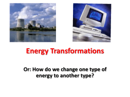 Energy Transformations - PLC-METS