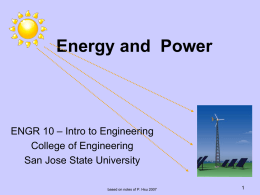 Energy - Charles W. Davidson College of Engineering