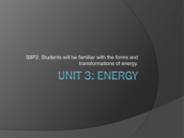 Unit 3: Energy