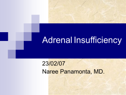 Adrenal Insufficiency - Khon Kaen University