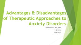Advantages & Disadvantages of Therapeutic Approaches to