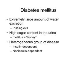 Diabetes mellitus - Delta State University
