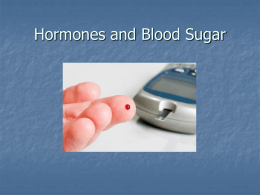 Hormones and Blood Sugar