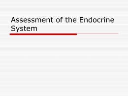 Assessment of the Endocrine System
