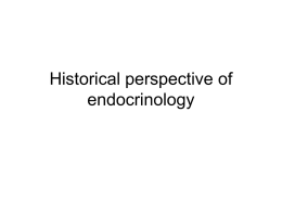 History of endocrinology