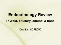 Endocrinology Review: Adrenal, thyroid & bone