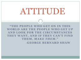 attitude - Dr. Roberta Dev Anand