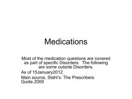 Medications - Roger Peele