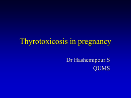 Transient thyrotoxicosis of pregnancy