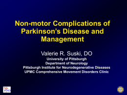 Non-motor Complications of Parkinson`s Disease and Management