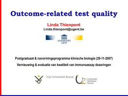 Outcome-related test quality - STT
