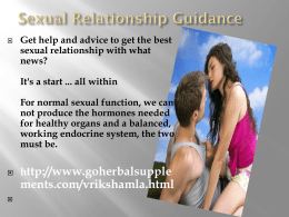 Sexual Relationship Guidance
