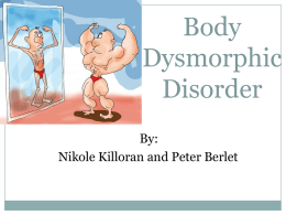 Body Dysmorphic Disorder - Methacton School District