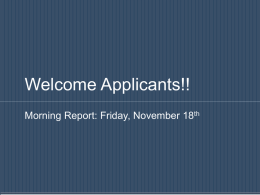 Welcome Applicants!! - LSU School of Medicine