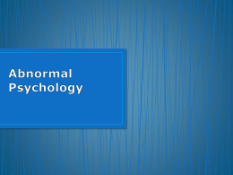 Abnormal Psychology IBx