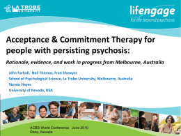 Randomised controlled trial of acceptance and commitment therapy