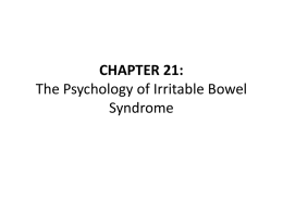CHAPTER 21: The Psychology of Irritable Bowel Syndrome