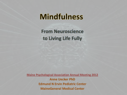 Mindfulness - Maine Psychological Association
